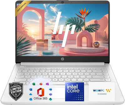 HP 14 inch Laptop Computer, 2026-2027 Edition, Intel N150 Processor, 4GB DDR5 RAM, 128GB SSD, 1TB Cloud Storage, Windows 11 with Microsoft 365