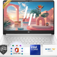 HP 14 inch Laptop Computer, 2026-2027 Edition, Intel N150 Processor, 4GB DDR5 RAM, 128GB SSD, 1TB Cloud Storage, Windows 11 with Microsoft 365