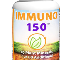Immuno 150, suplemento para el sistema inmune, repleto de 70 minerales vegetales, 13 vitaminas esenciales y 68 nutrientes adicionales - 150 cápsulas vegetales - Refuerzo inmune para todos los grupos