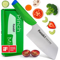 FWAH! Pinch Mini Toddler Chef Knife - Safety Knife for Real Cooking, Age 3+