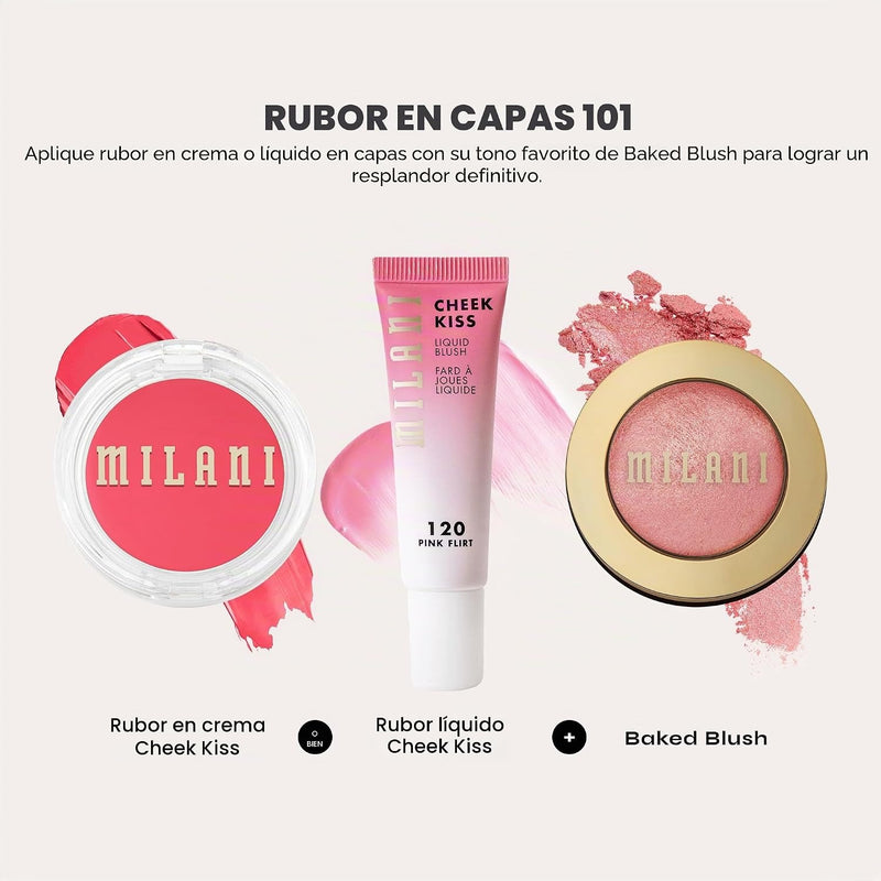Milani Rose Blush, Powder Blush for Cheeks - Natural Matte - Romantic Rose