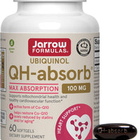 Jarrow QH-Absorb Ubiquinol 100mg CoQ10, Heart Health, 60 Softgels - 60 Count (Pack of 1)