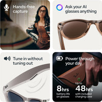 Ray-Ban Meta (Gen 2) Skyler - Shiny Chalky Grey / Transitions Sapphire — Gafas inteligentes IA, cámara 12MP