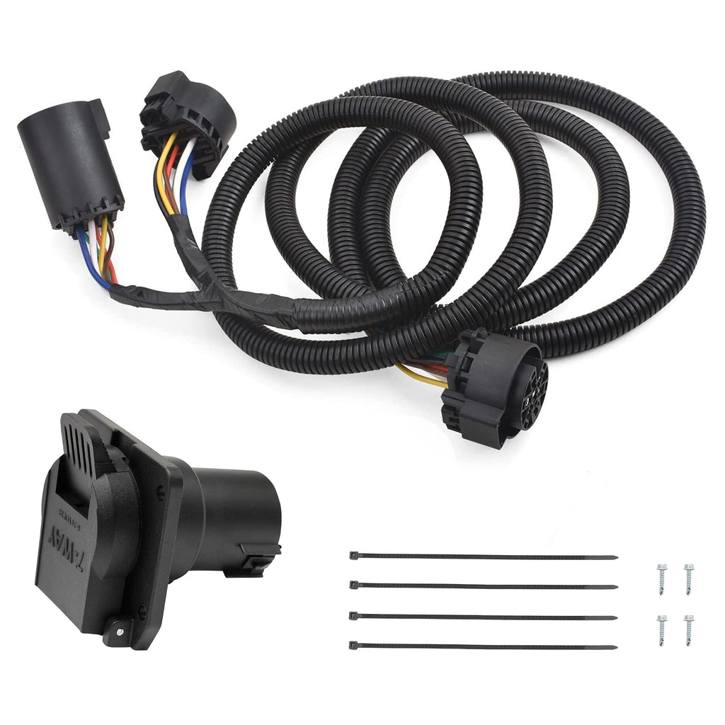 7 Pin Trailer Wiring Harness Kit, Compatible with 1997-2021 Ford F150 F250