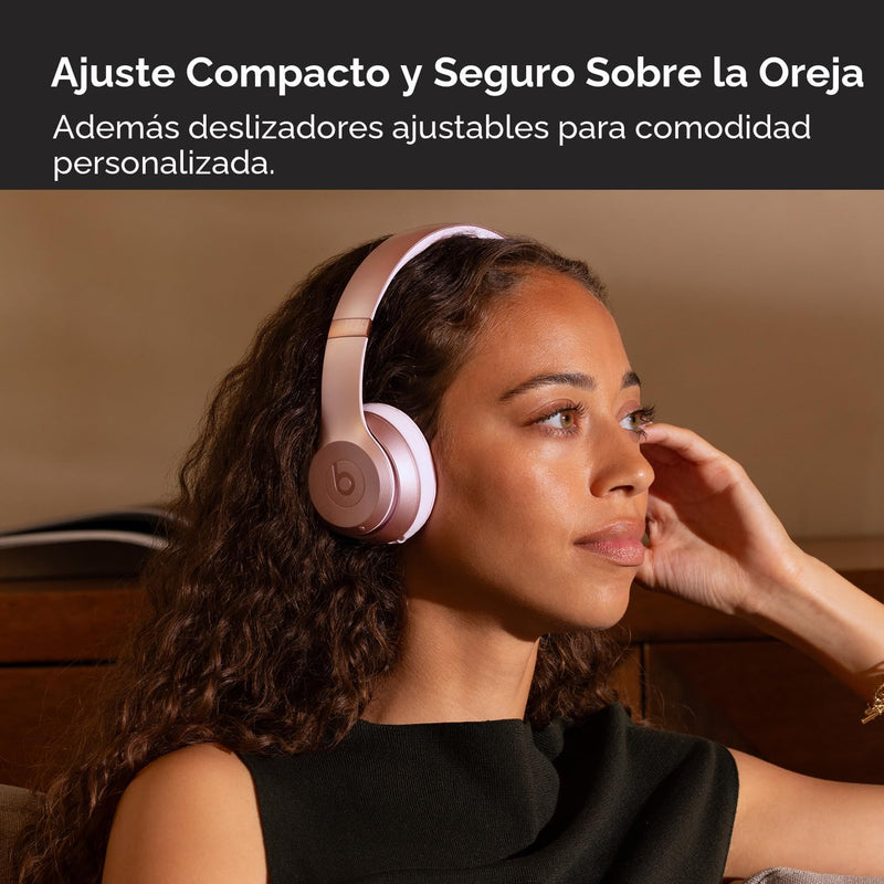 Beats Solo 4 - Rosado Metallic — Audífonos inalámbricos Bluetooth on-ear, hasta 50h