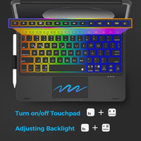 Funda con Teclado NOKBABO para iPad 10/11 (A16) y Air 11" (M4/M3/M2) - Negro Mate