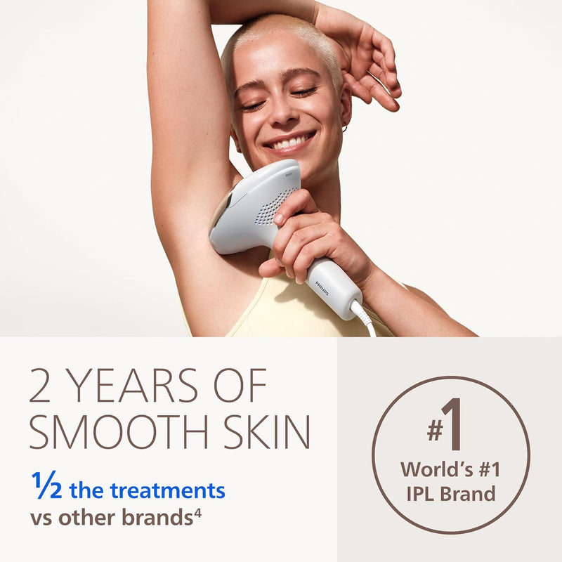 Philips Lumea 8000 Series - Dispositivo de Depilacion IPL, Reduccion Permanente del Vello, SenseIQ, 3 Accesorios