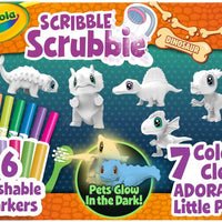 Crayola Scribble Scrubbie Pets Dinosaur Glow Combo Pack, Dinosaur Toys for Kids, Ages 3, 4, 5,