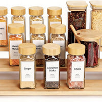 MNADSFKJ Bamboo Spice Rack,3 Tier Spice Rack Organizer for Cabinet
