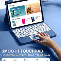 Funda con Teclado Harvopu para iPad 11" (A16) / iPad 10.ª Gen - Azul Marino