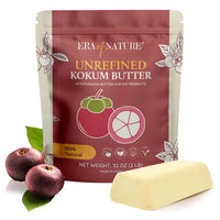 era of nature Kokum Butter Raw - 32 oz (2lb) – Natural Butter for Body Butters, Lotion Bars, Lip Balm, Soap Making – Ble
