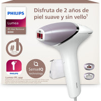 Philips Lumea Serie 9900, depiladora IPL con Inteligencia Artificial, tratamiento personalizado, 4 accesorios para el cuerpo, la cara, la zona del bikini y las axilas, con cable y sin cable, BRI951/00