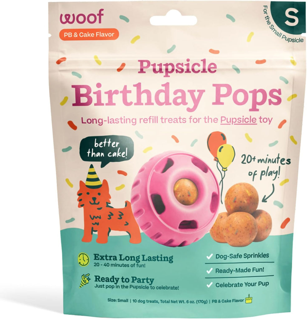 WOOF Pupsicle Birthday Refill Pops Dog Treats, Small