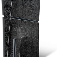 MightySkins Skin Compatible with Playstation 5 Slim Disk Edition Console Only - Black Leather | Protective, Durable, and