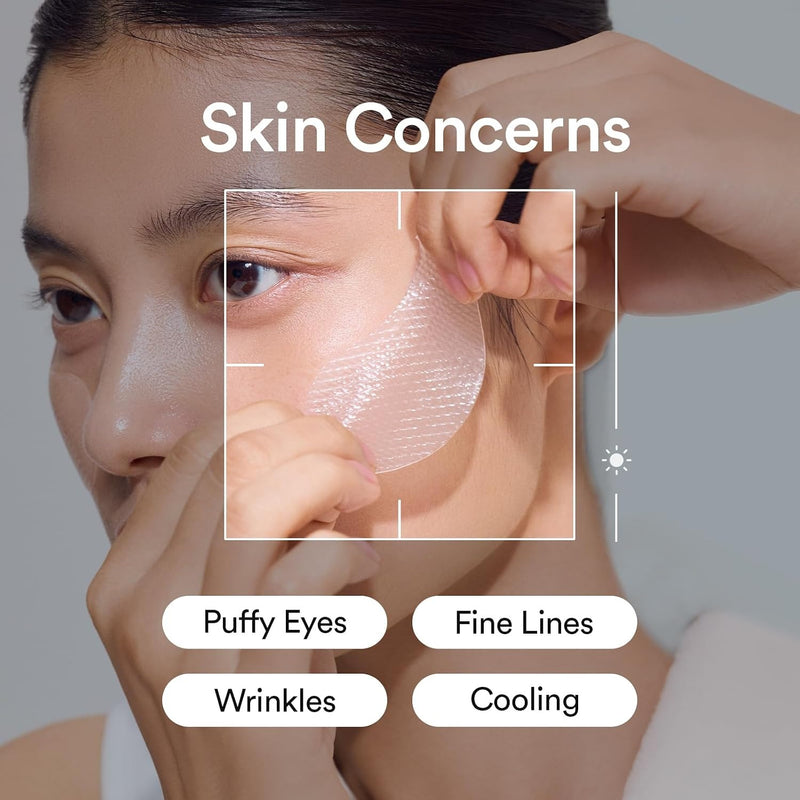 Abib Parches de colágeno para debajo de los ojos de rosa de Jericó en gel 60 parches, parches coreanos para debajo de los ojos para ojos hinchados y ojeras, antiarrugas, colágeno, cafeína, niacinamida