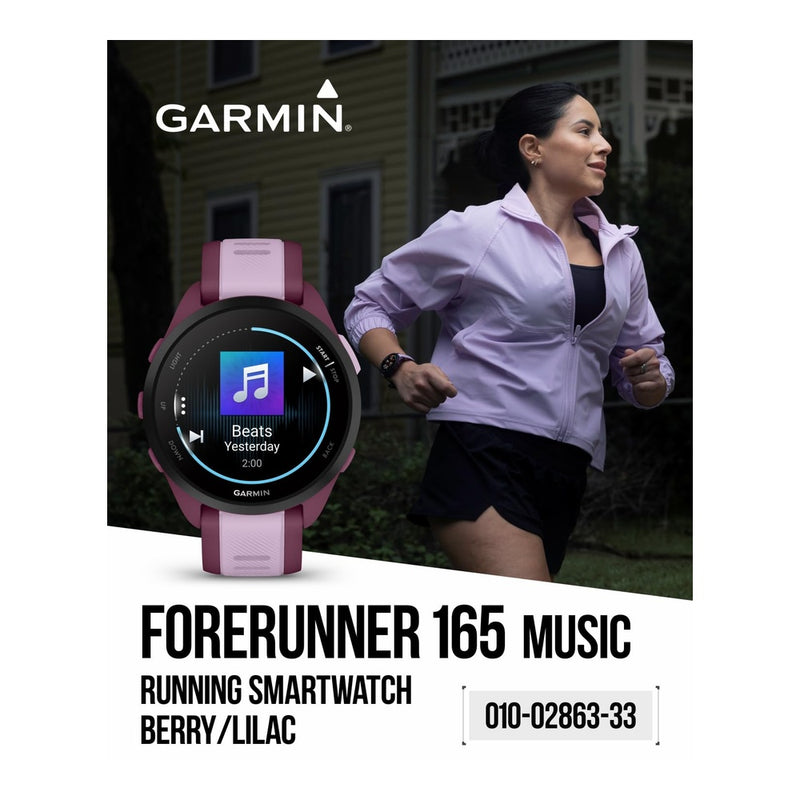 Garmin Forerunner 165 Smartwatch Música, Pantalla AMOLED, Métricas Avanzadas De Entrenamiento Y Recuperación