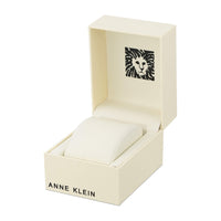 Reloj de pulsera Anne Klein para mujer con brazalete de cerámica negra y acento de diamante