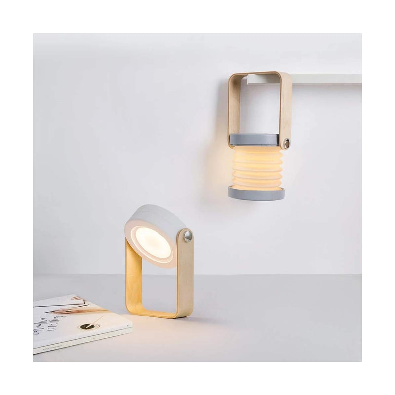 Lámpara 4 en 1 plegable con luz LED, control táctil, intensidad regulable y batería recargable para interiores y exteriores