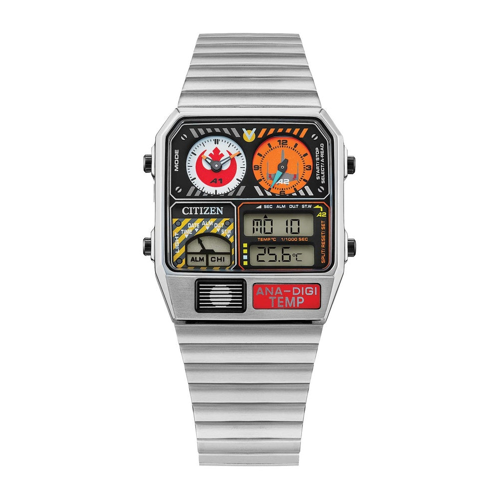 Reloj de Cuarzo Citizen Star Wars ANI-Digi para Hombre, Analógico-Digital con Indicador de Temperatura y Alarma