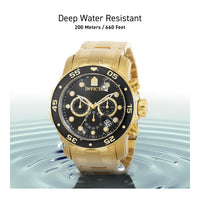 Invicta Pro Diver, reloj cronógrafo de cuarzo con correa de acero inoxidable plateado, diseño sofisticado para hombres