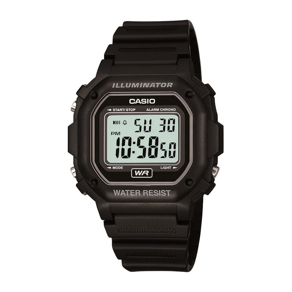 Reloj digital Casio F108WH para hombres, resistente al agua, alarma diaria, cronómetro LED, precisión 30 segundos al mes