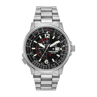Citizen Reloj Eco-Drive Promaster Air Nighthawk Pilot, de acero inoxidable para hombre, modelo BJ7000-52E, cronógrafo