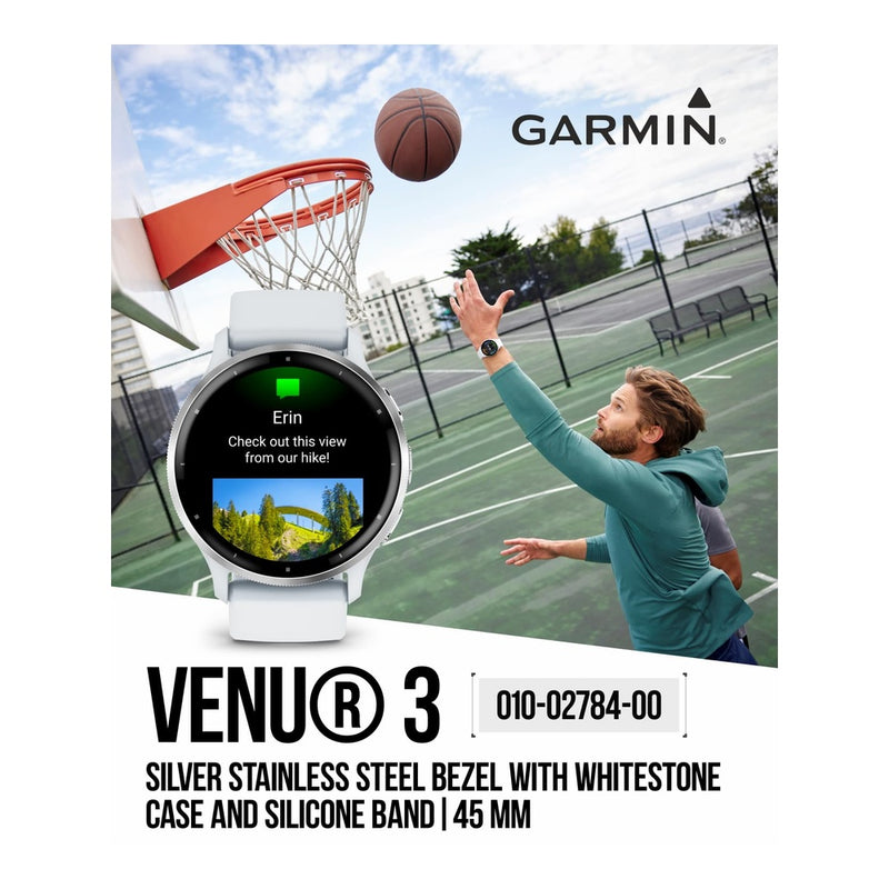Smartwatch Garmin Venu 3 Gps Pantalla Amoled 45 Mm Funciones Avanzadas De Salud Y Fitness 14 Días De Batería