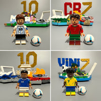 Pack Leyendas del futbol (LEGO Lionel Messi + Lego Cristiano Ronaldo + LEGO Kylian Mbappe + Lego Vinicius Junior)