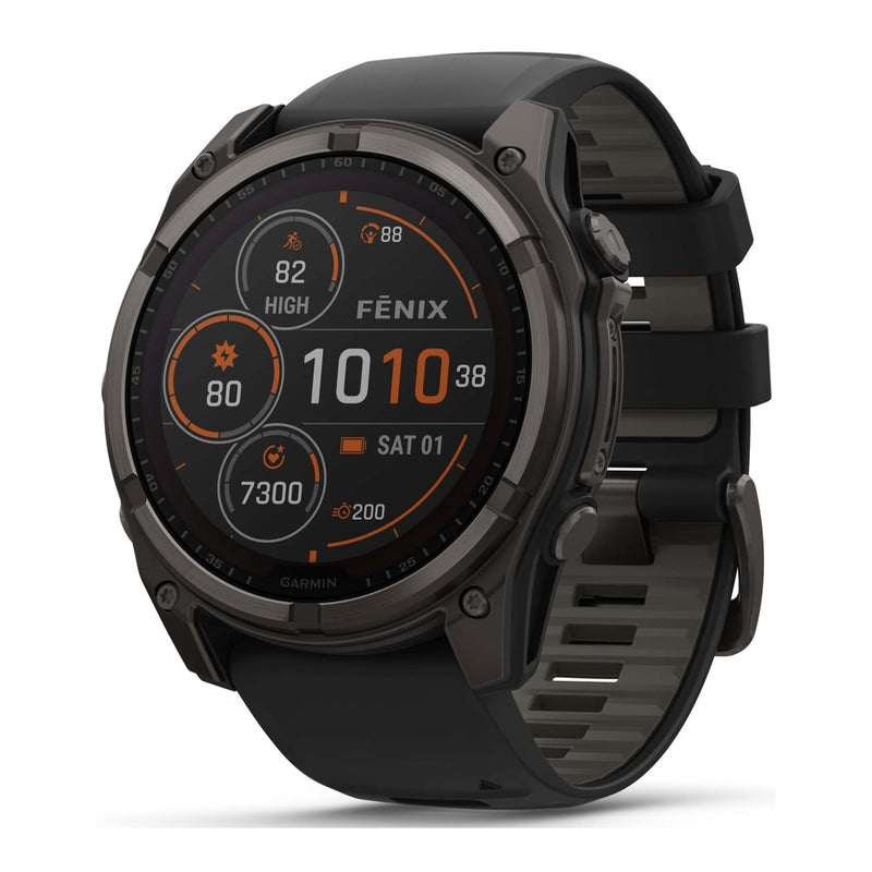 Garmin Fenix 8 - Sapphire Solar - Titanium Carbon Gray