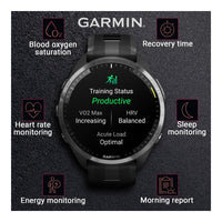 Garmin Forerunner 965 Reloj inteligente premium con GPS para correr y triatlón, incluye pantalla AMOLED y bisel de titanio