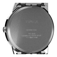 Timex Reloj Easy Reader para hombre con esfera blanca fácil de leer, banda de acero inoxidable y función de fecha