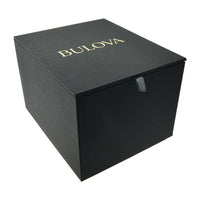 Reloj de cuarzo Bulova Marine Star Series A con cronógrafo, acero inoxidable ionizado en oro negro/rosa, correa de silicona negra