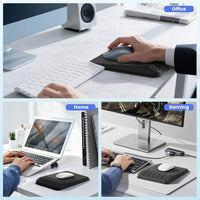 MEKASS Ergonomic Mouse Pad with Wrist Rest Support for Pain Relief (Black)