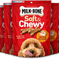 Milk-Bone Soft & Chewy Dog Treats, Made with Real Chicken, 10 Pouches