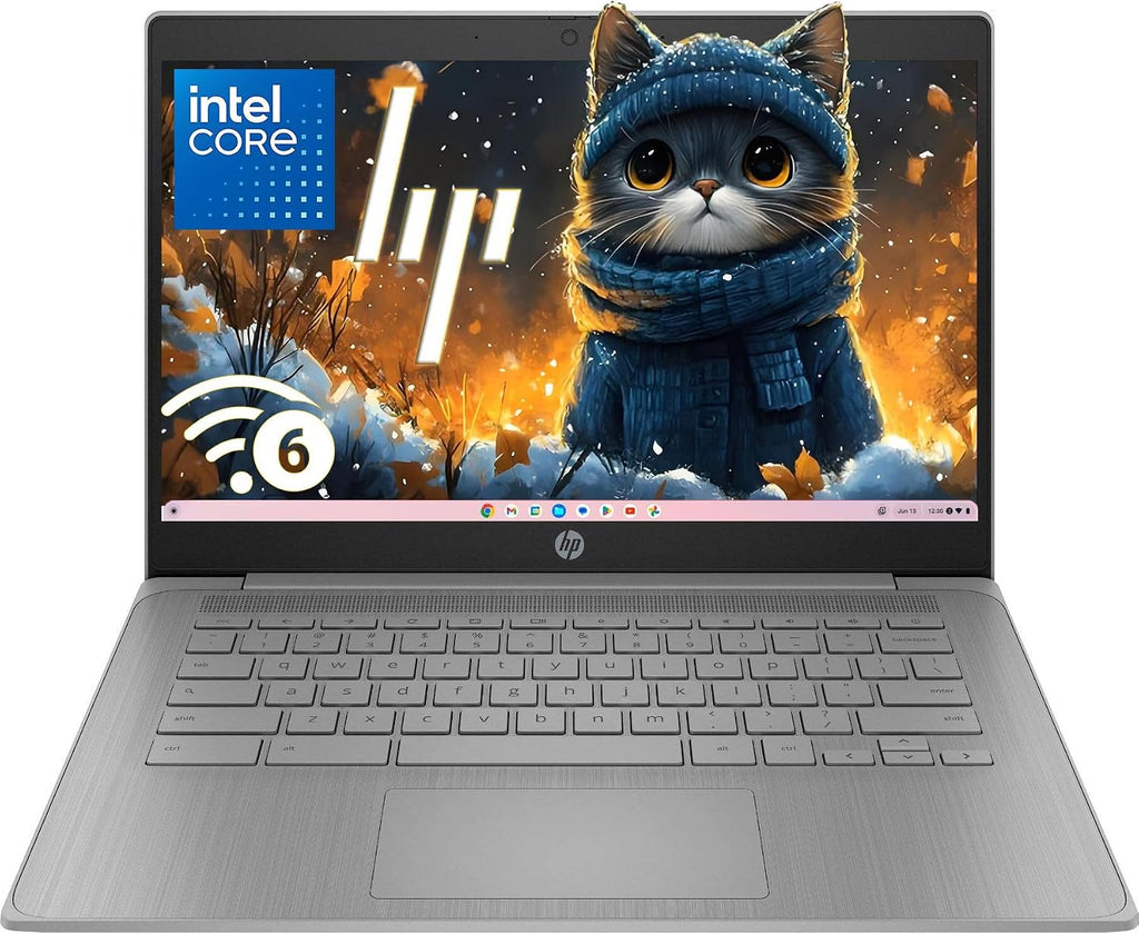 HP Chromebook 14" Laptop for 2026 Student Business, Intel Celeron N4500