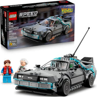 LEGO Speed Champions Time Machine from Back to The Future Building Toy for Kids - Pretend Play & Display Car Toy W/ 2 Bu