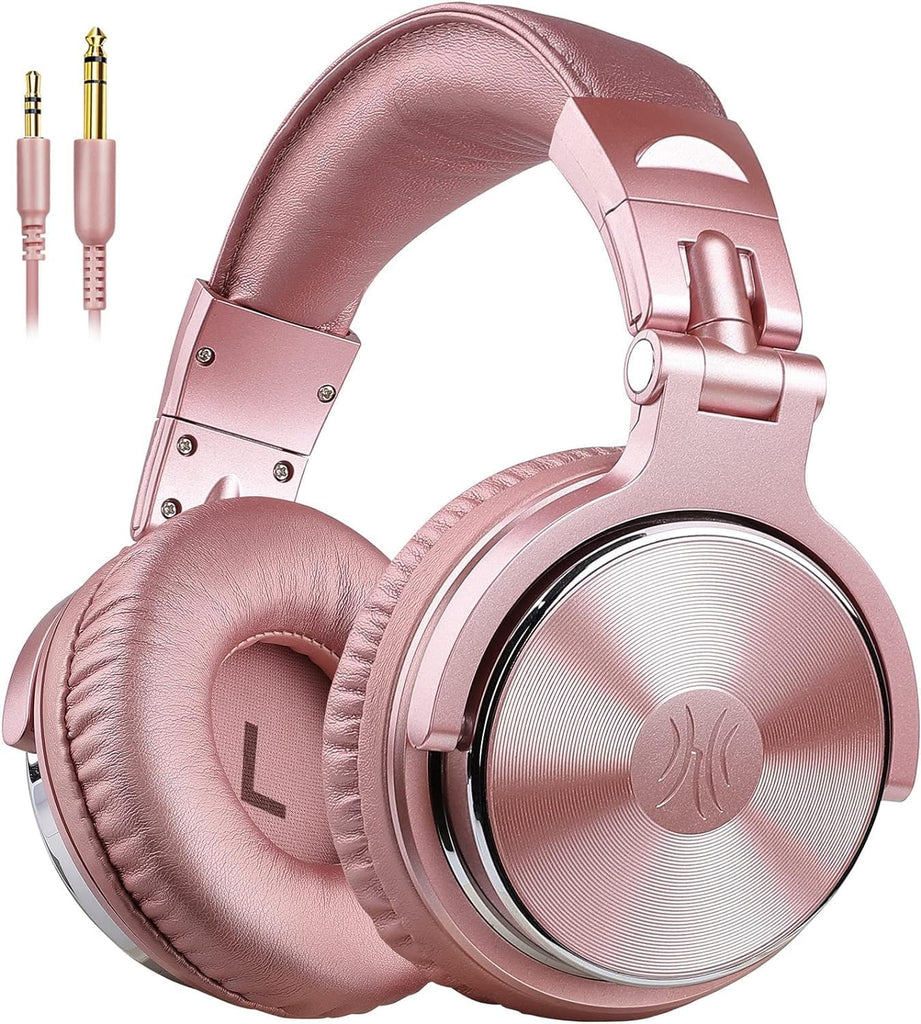OneOdio Wired DJ Hi-Res Over-Ear Headphones for PC, Keyboard Guitar - Pink