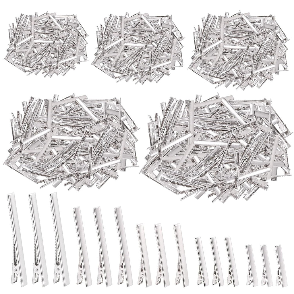 Swpeet 270Pcs 5 Sizes Alligator Hair Clips Assortment Kit, for Metal Duck Bill Hair Clips Flat Top Single Prong Hairpins