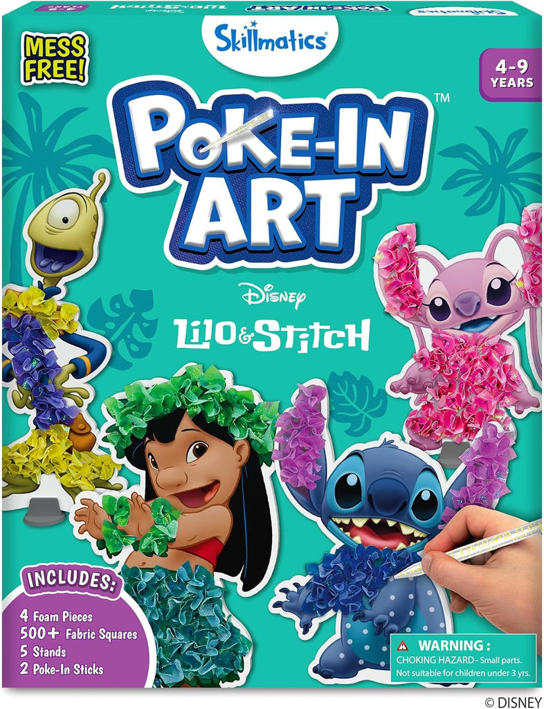 Skillmatics Poke-in Art – Lilo & Stitch, Wood Craft Kit, Gift for Kids