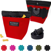 Wildebeest Dog Treat Pouch, Dog Treat Bag, Dog Training Treat Pouch, Dog Travel Bag, Pet Treat Pouch, Magnetic Closure,