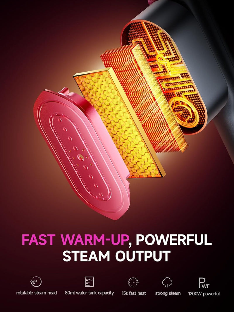 DRFLASH Plancha y vaporizador 2 en 1 para ropa