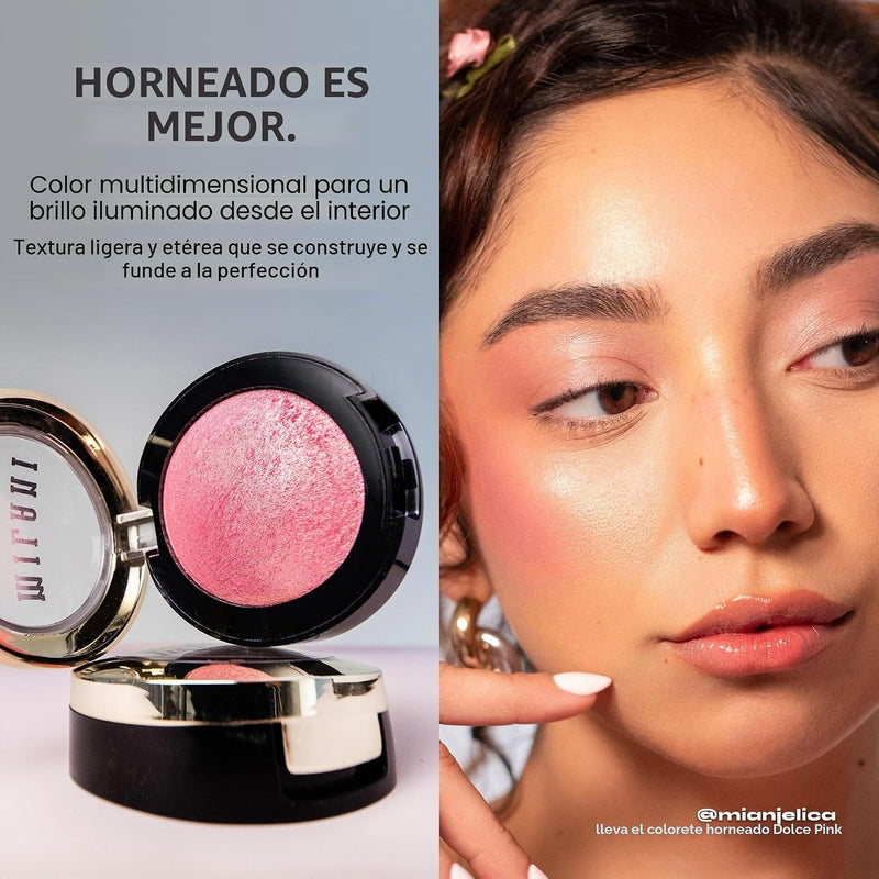 Milani Rose Blush, Powder Blush for Cheeks - Natural Matte - Romantic Rose