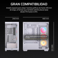 Corsair 3500X LX RGB Link Panoramic Mid-Tower PC Case – 3X Pre-Installed Fans, High Airflow, Spacious Interior, GPU Anti-Sag, Reverse Connection Motherboard Compatible – White