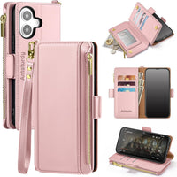Antsturdy for iPhone 16 Phone Wallet Case Women,Pink