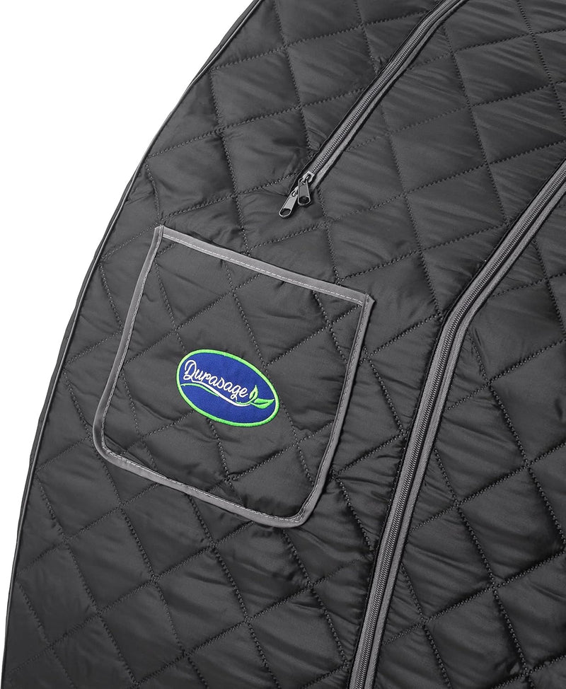 Durasage - Sauna de vapor portátil personal ligera para relajación en casa, con temporizador de 60 minutos, generador de vapor de 800 watts, silla incluida (negro)