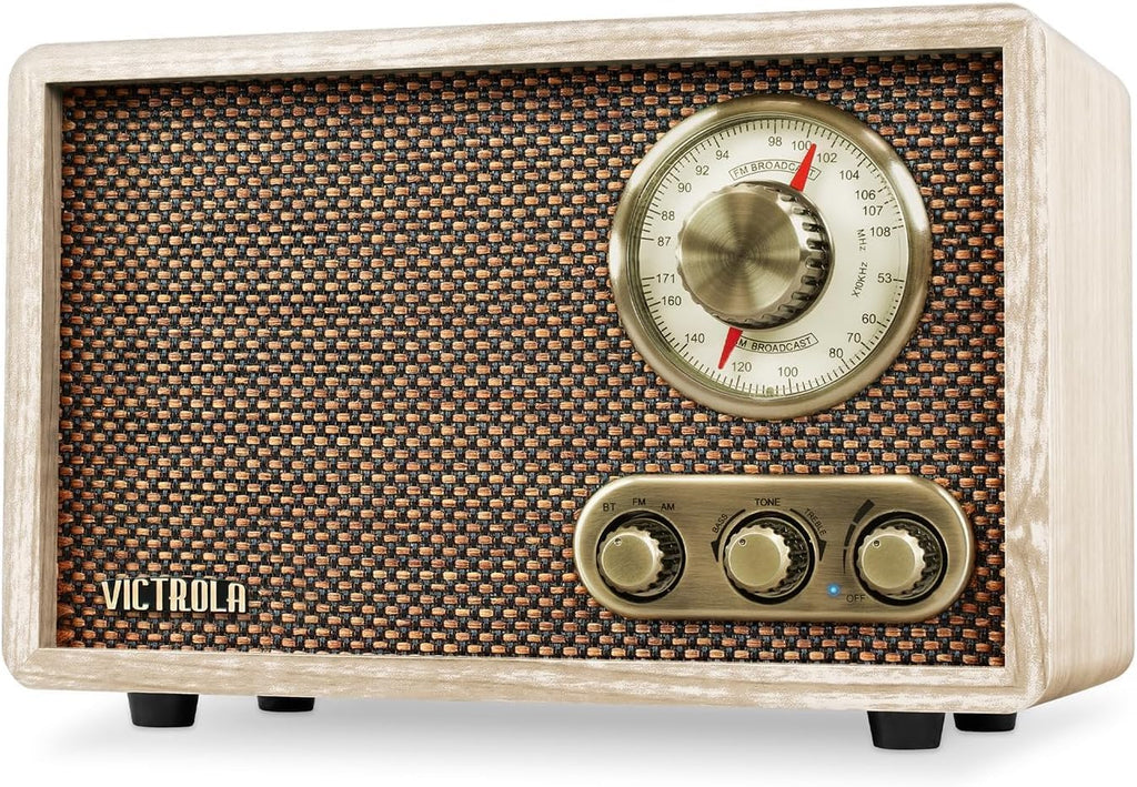 Victrola Willow - Retro Wood Bluetooth Radio, AM/FM - Natural