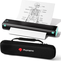 Phomemo M08F Inkless Thermal Portable Printer with Case - 8.5 x 11, Black