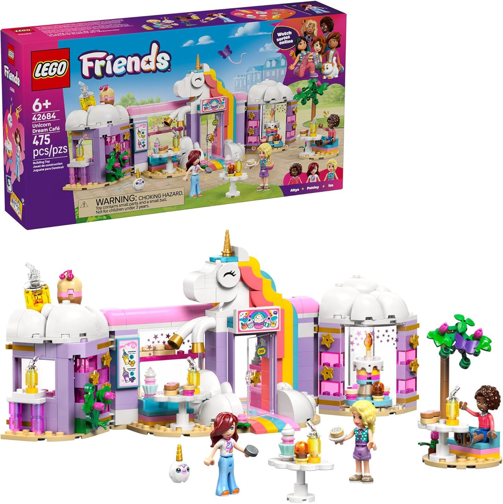 LEGO Friends Unicorn Dream Café Building Toy for Girls & Boys - Pretend Playset for Kids, Ages 6+ - Gift for Birthdays -