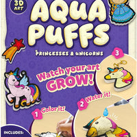 Skillmatics Aqua Puffs Unicorns, Art & Craft Gift for Kids, Paint by Number