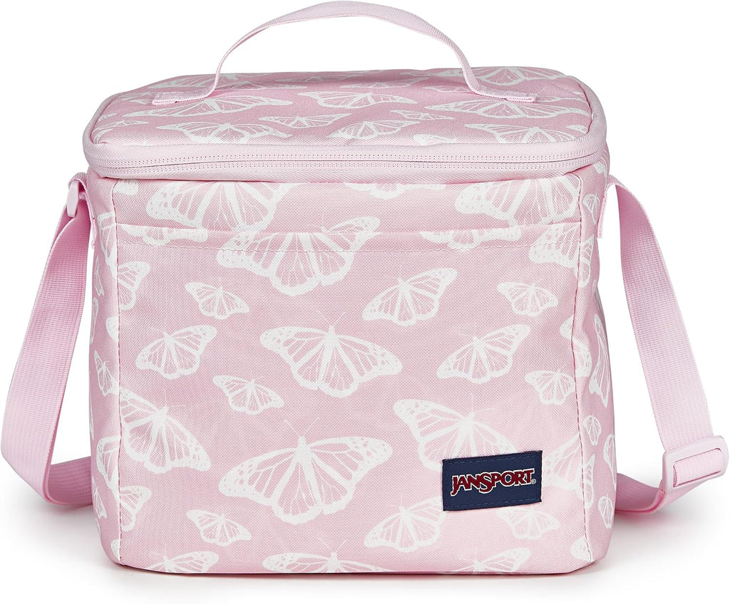 JanSport Super Snack – Insulated Lunch Bag with BPA-Free Liner, Zipper Top Opening, and Adjustable Shoulder Strap, Flutt
